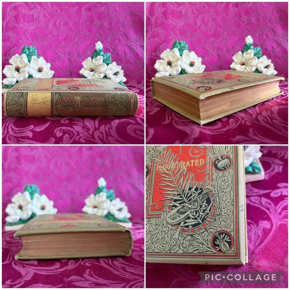 Ca 1891 The Poetical Works of William Cowper by William Cowper, Illustrated